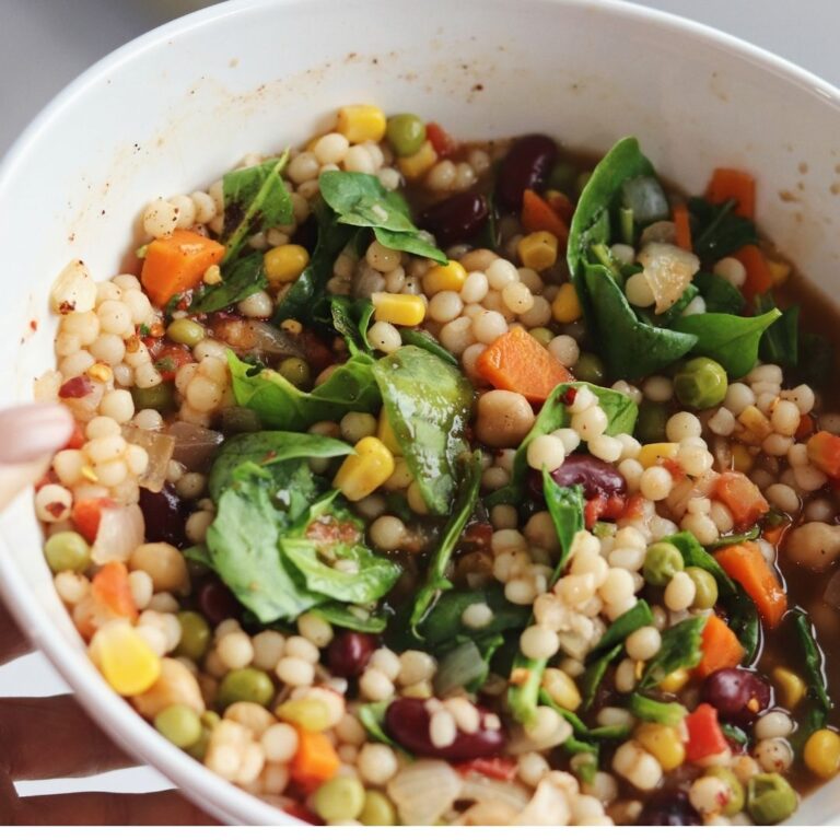 Oil-Free Couscous Minestrone Soup (VERY Filling) – LowCalorieDensity.com